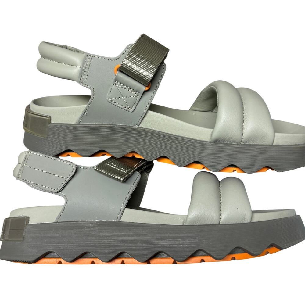 Sorel Kinetic Impact Sandals Women 8 Green Sport Platform Velcro Strap Comfort - Picture 3 of 9